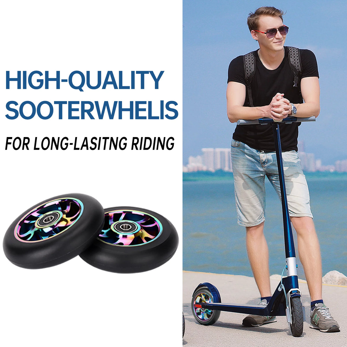 100mm Scooter Wheels Replacement Set E570790