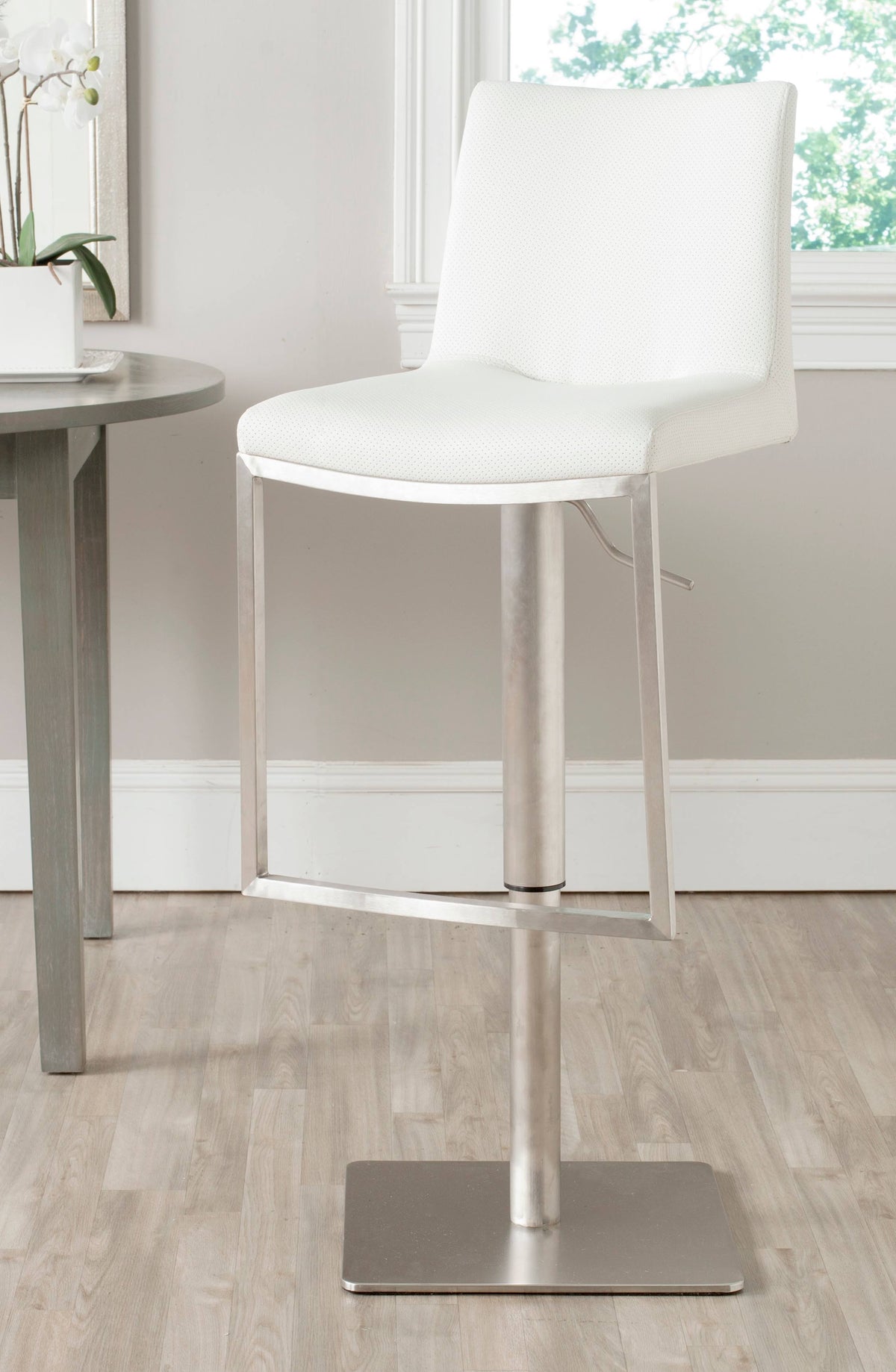 Grey Swivel Bar Stool D15455