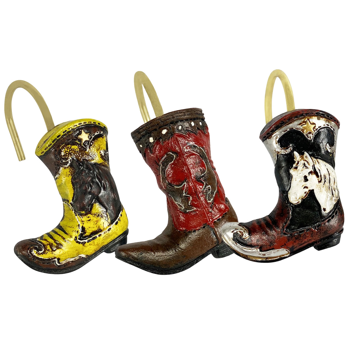 Cowboy Boot Shower Curtain Hooks X8603
