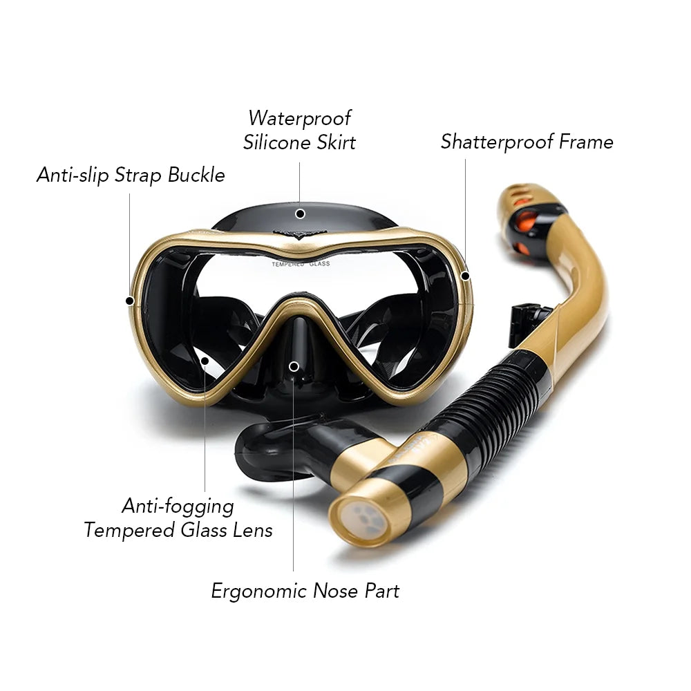 Leakproof Snorkel Set with Dry Snorkel Tube Q607066