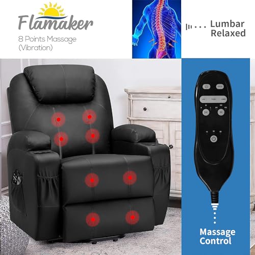 Power Lift Recliner Chair with Massage and 2 Cup Holders C557917