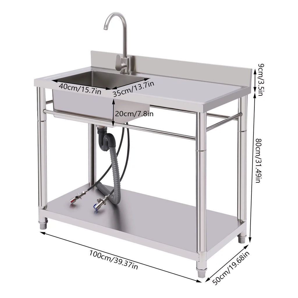 Stainless Steel 1 Compartment Utility Sink P43905