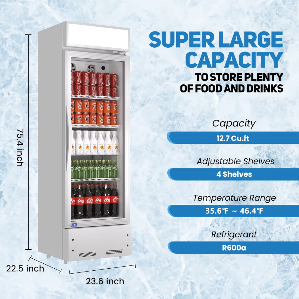 24'' Commercial Display Refrigerator with Glass Door I438