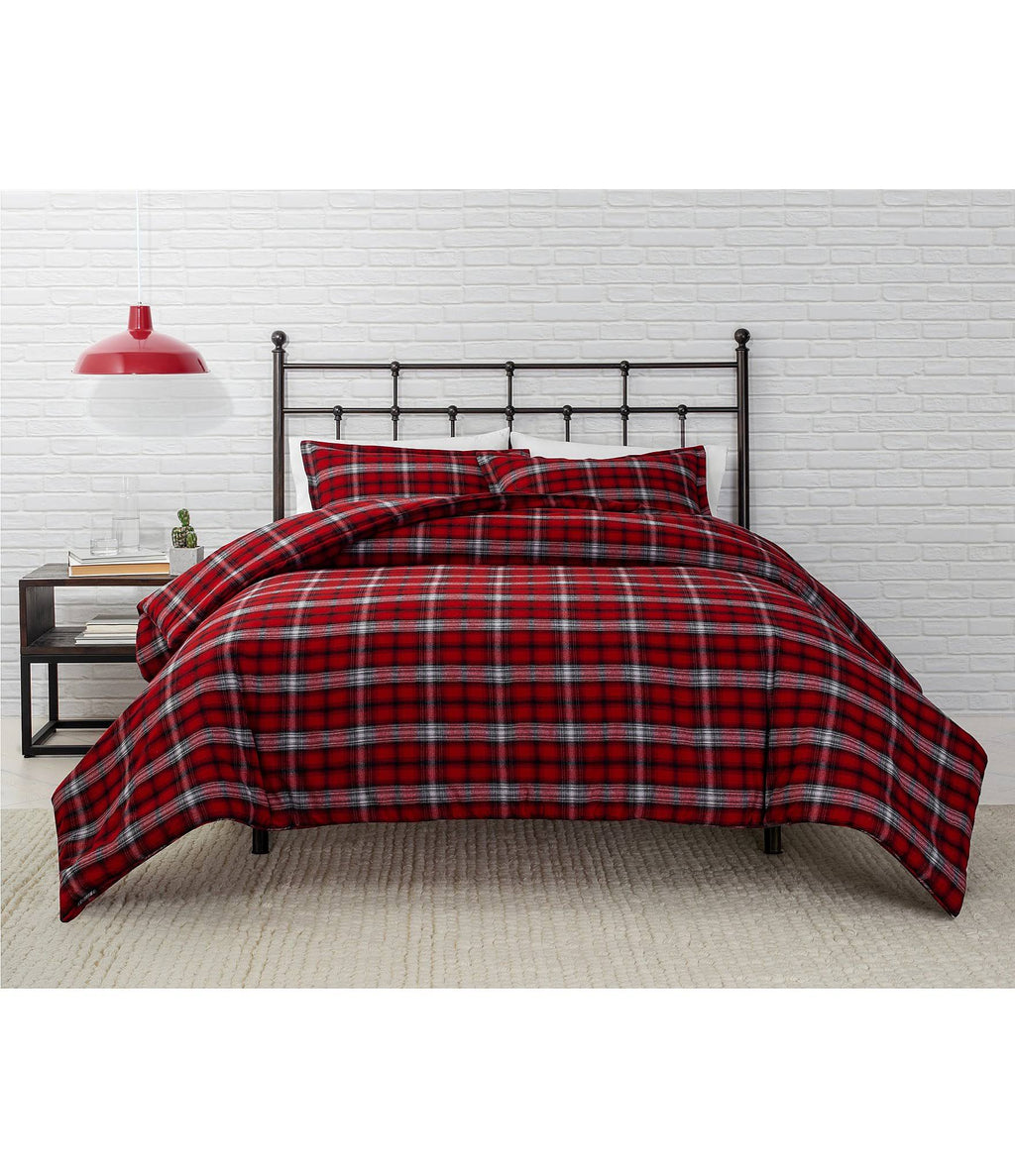 Red Full/Queen Comforter & Sham Set U8637