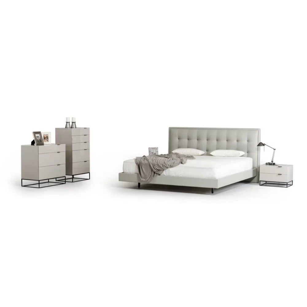 White and Black Wood and Metal 3 Drawer Dresser A6798