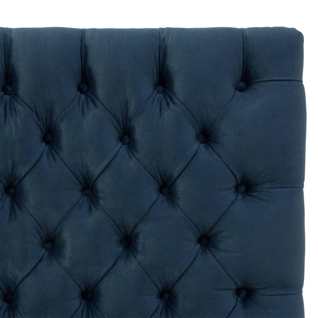 Tufted Headboard in Mystere Eclipse Blue X3285