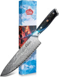 8 inch Chef Knife with VG10 Damascus Steel Blade and G10 Handle G618026