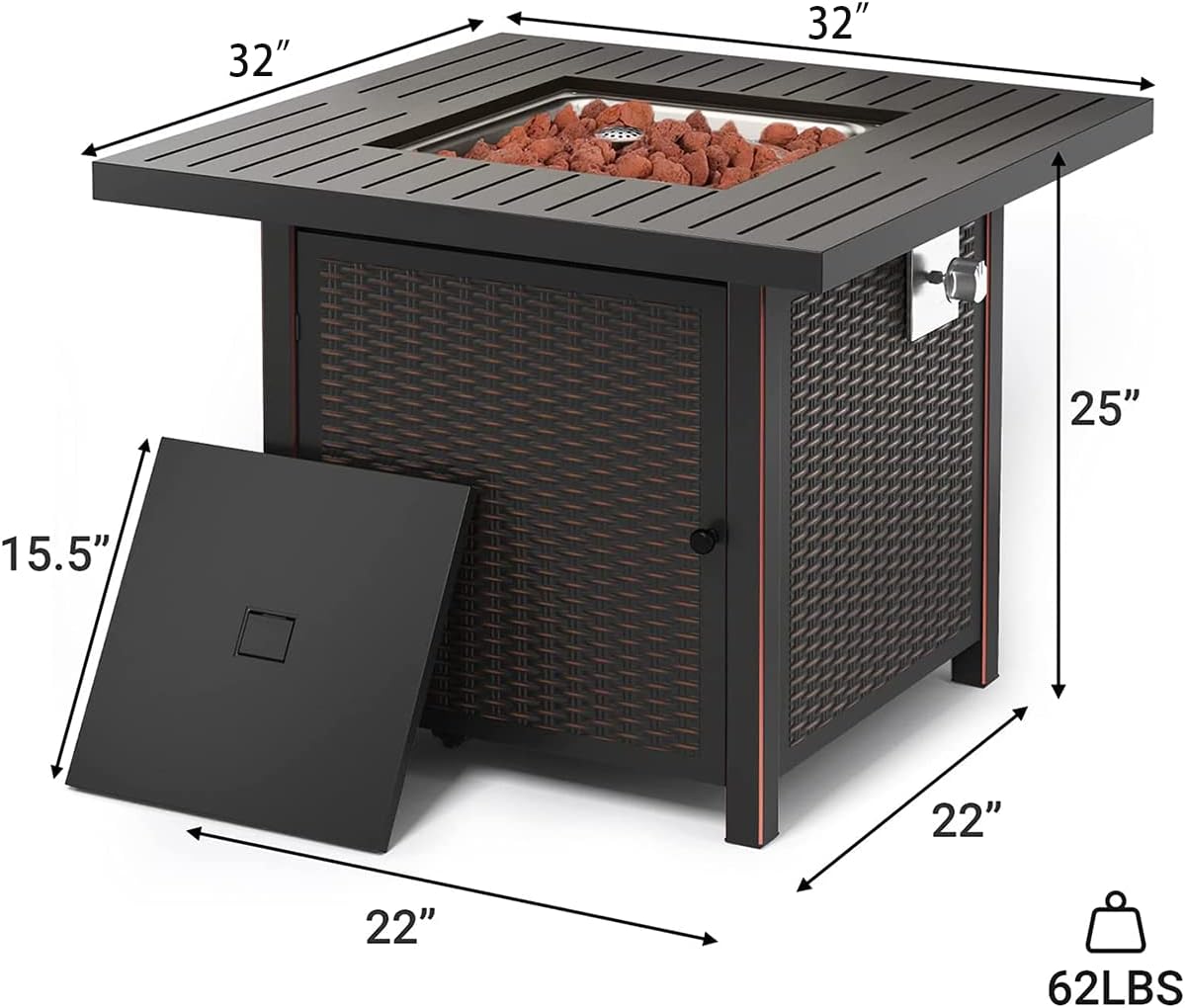 Propane Fire Pit Table 32 with 50,000 BTU D378
