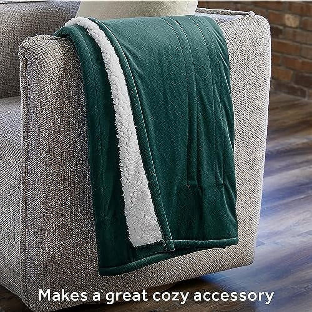 Mink Sherpa Heated Throw Blanket L3104
