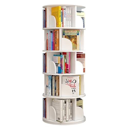 White Rotating 6 Tier Bookshelf F4799