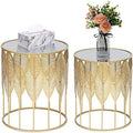 Gold Accent Metal Nesting Side Tables W147