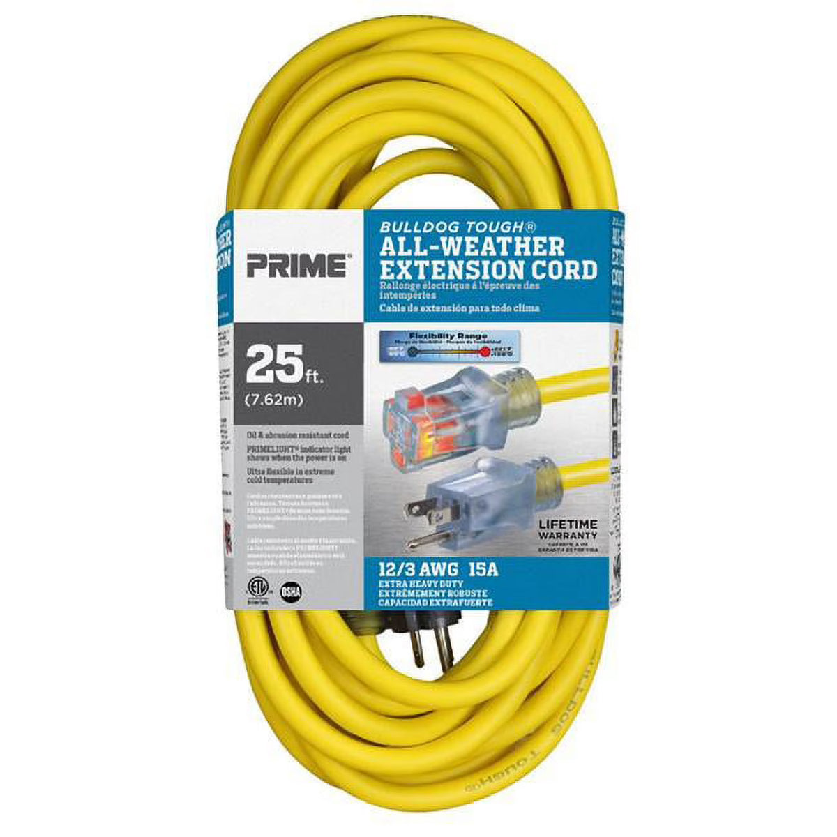 25 ft. 12 by 3 Gauge SJTOW Extension Cord E9635