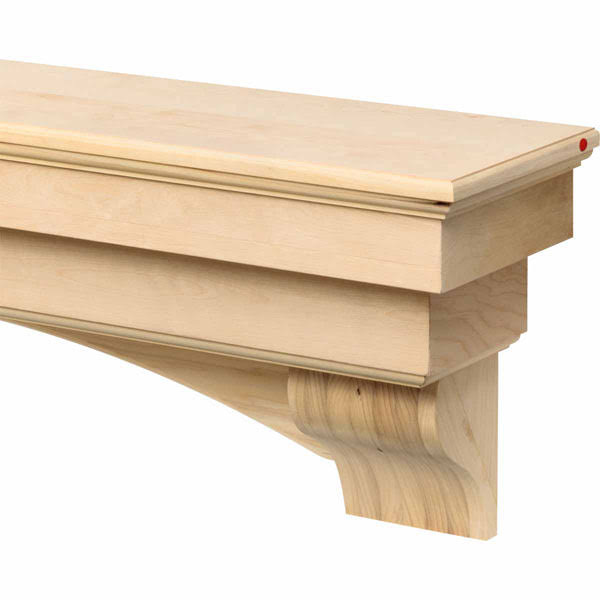 Unfinished Mantel Shelf 60x22 V287