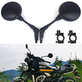 10mm Motorcycle Folding Round Rearview Mirrors S662