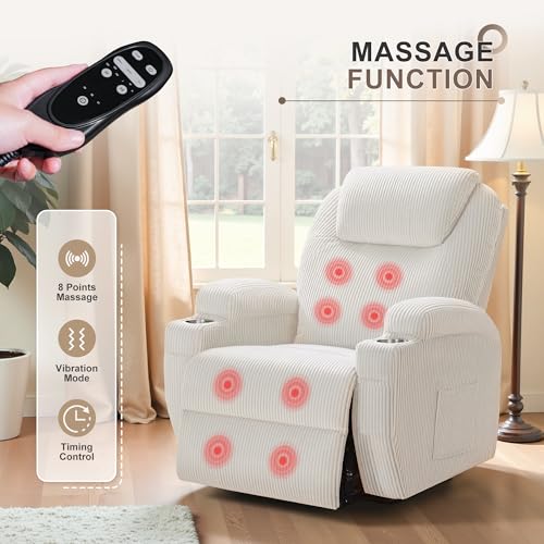 Power Lift Recliner Chair with Massage and 2 Cup Holders C557917
