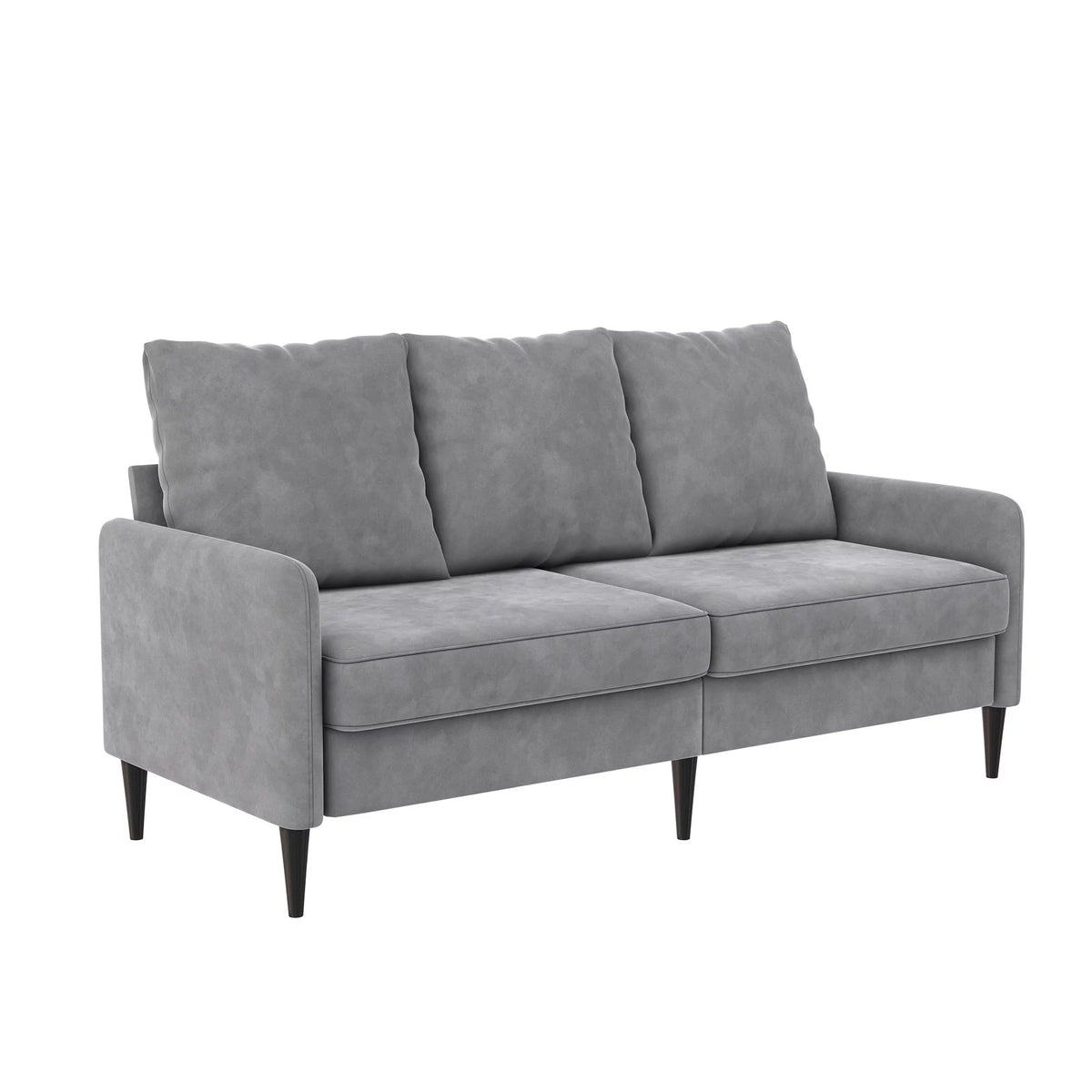Light Gray Velvet 3-Seater Sofa R5978