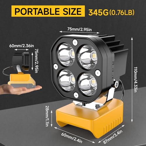 40W 6000LM Cordless LED Work Light X231