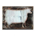 Cow Art on Board Wall Decor A551