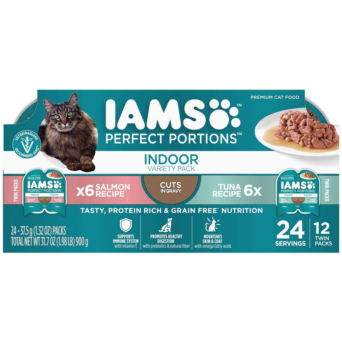 Grain Free Wet Cat Food Cuts in Gravy Tuna Recipe L76757