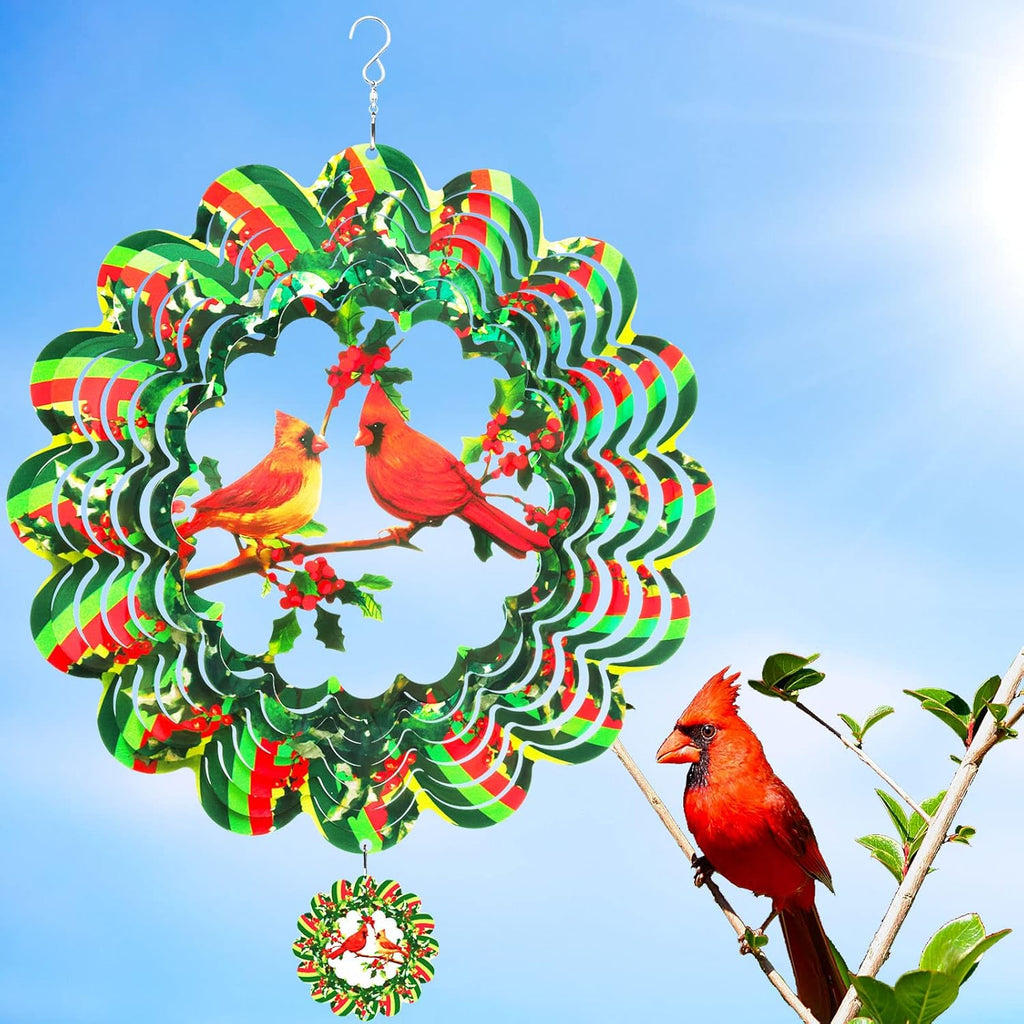 12 Inches Green Metal Wind Spinner Q923