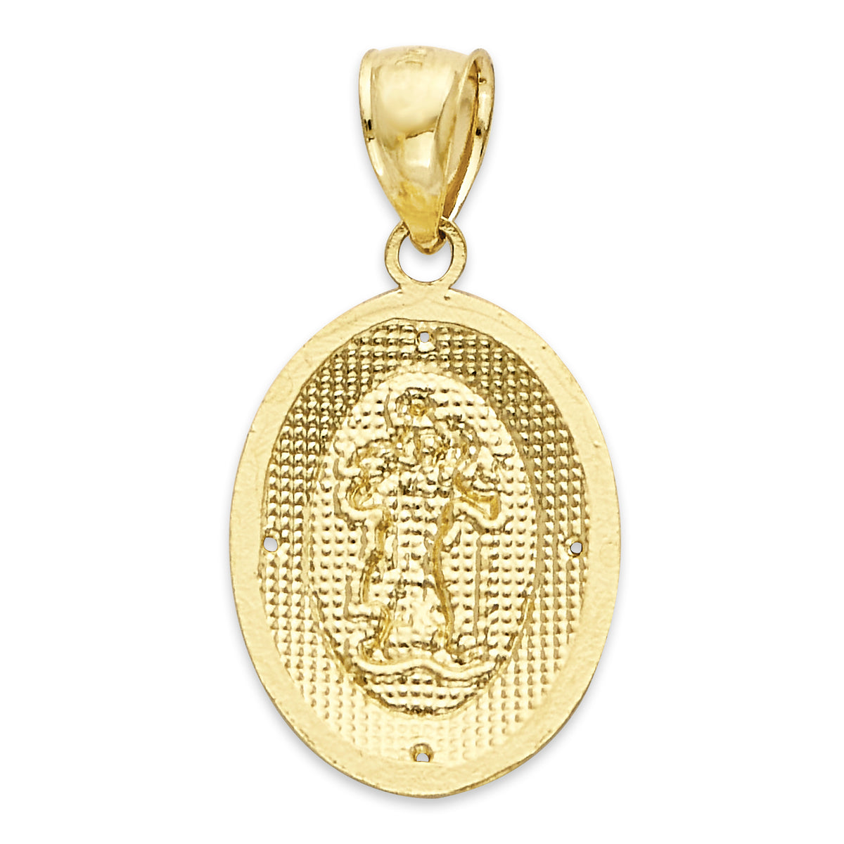14k Real Solid Gold Saint Christopher Pendant X19094