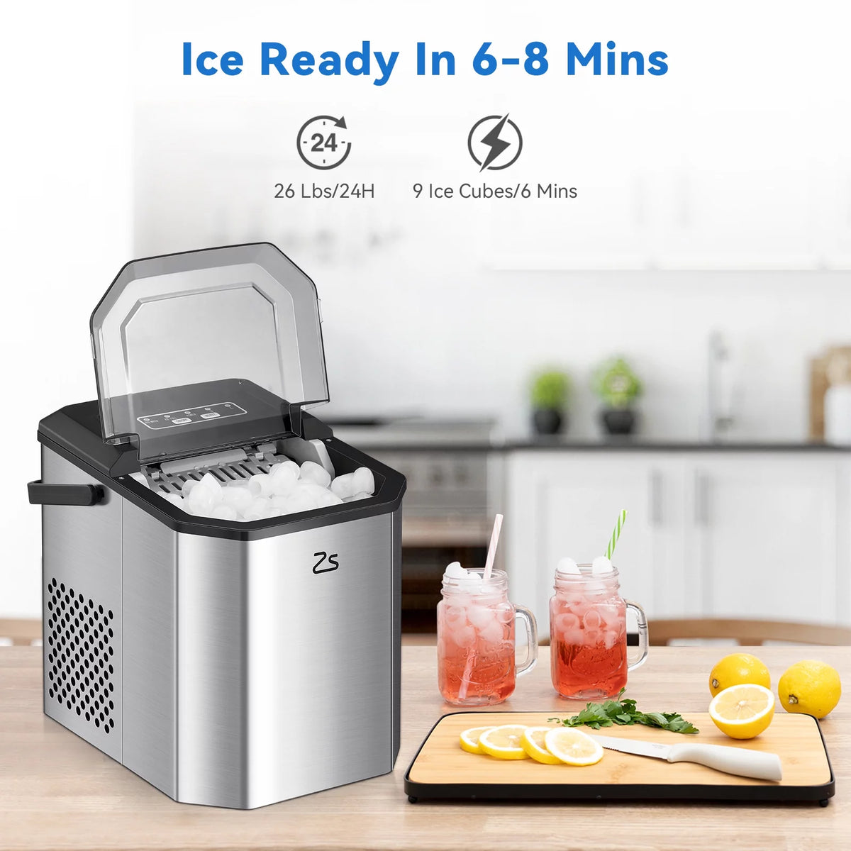 Countertop Nugget Ice Maker with Soft Chewable Pellet Ice U70392