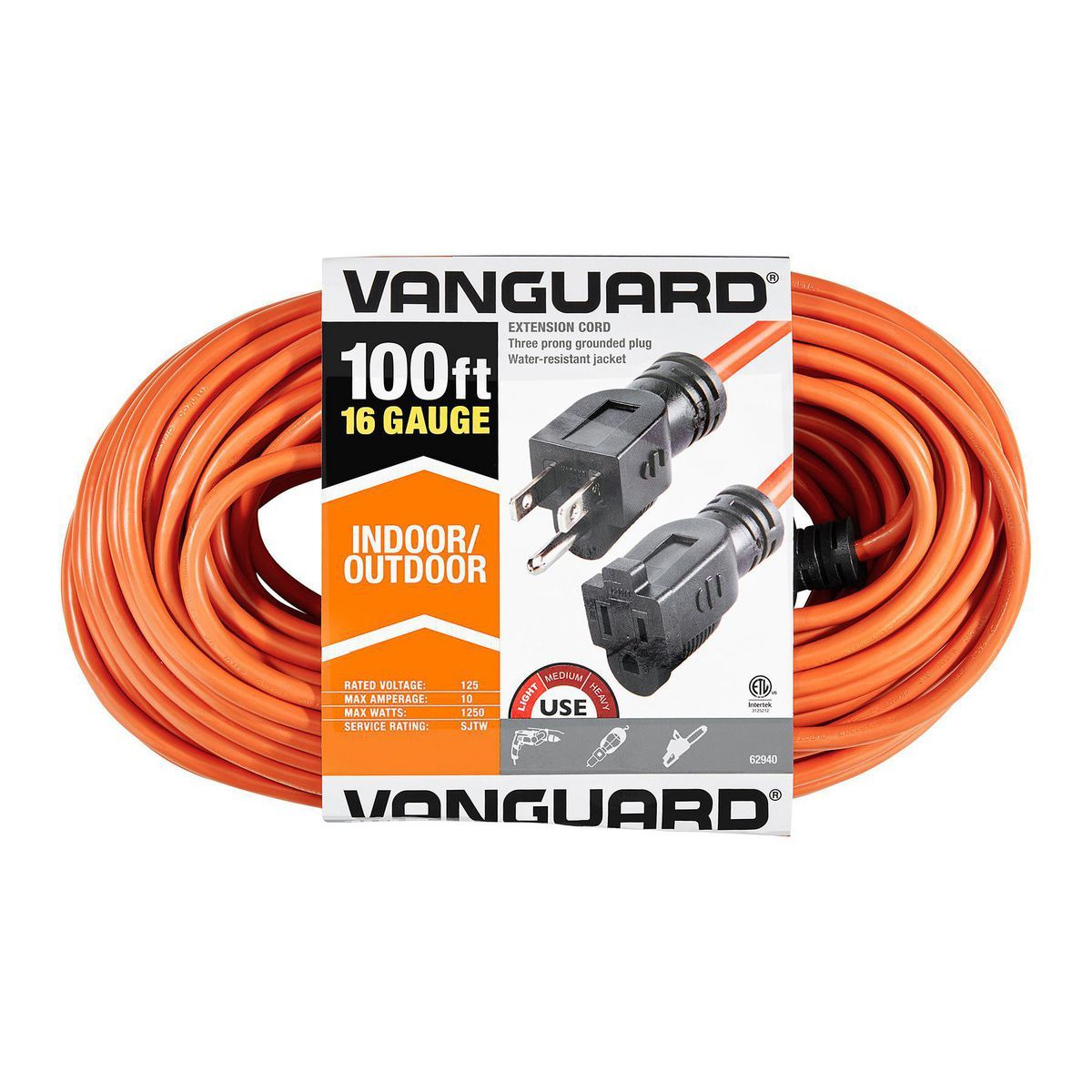 Orange 100 ft. 16/3 Gauge Indoor/Outdoor Extension Cord T777