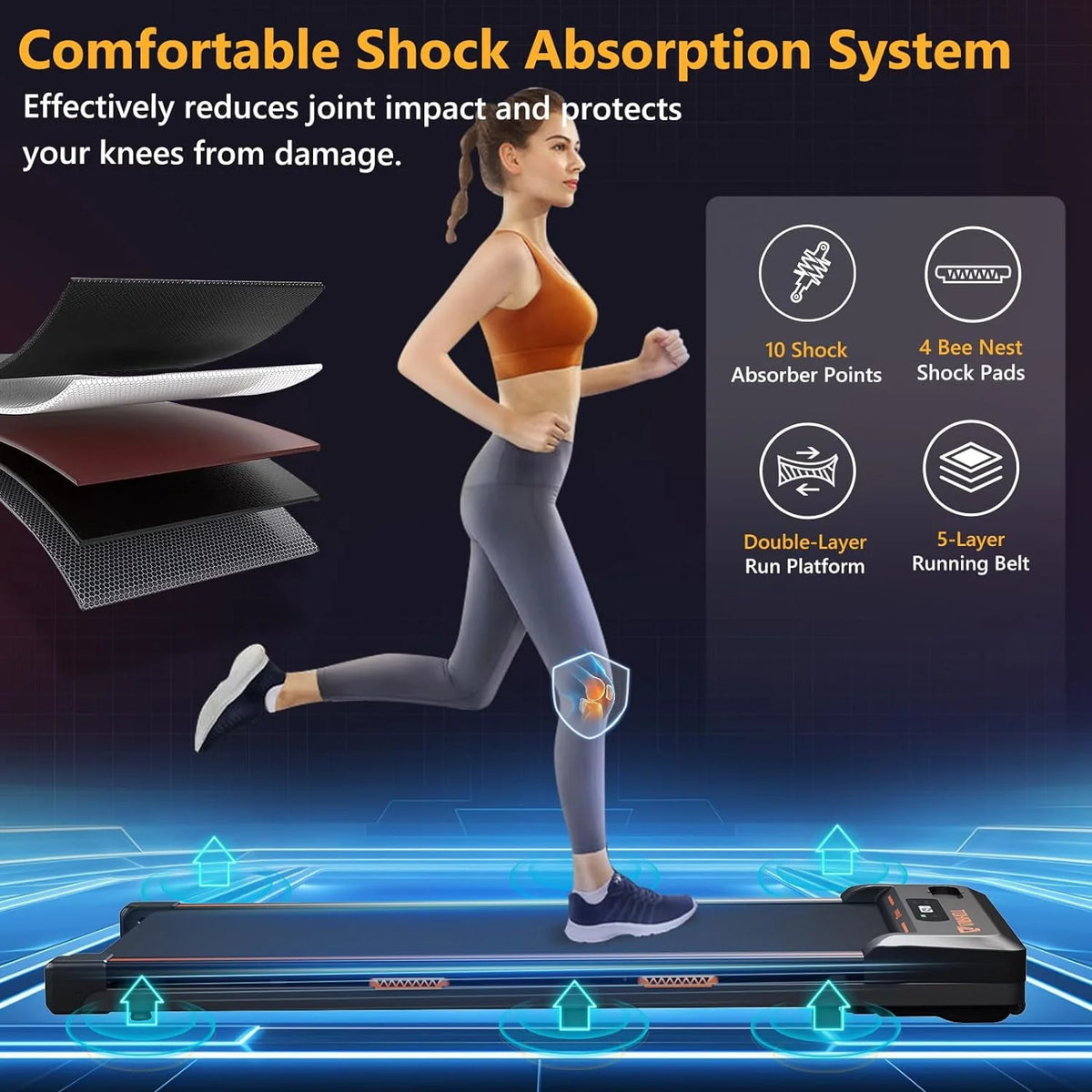 Under Desk Treadmill 2 in 1 Black G6917