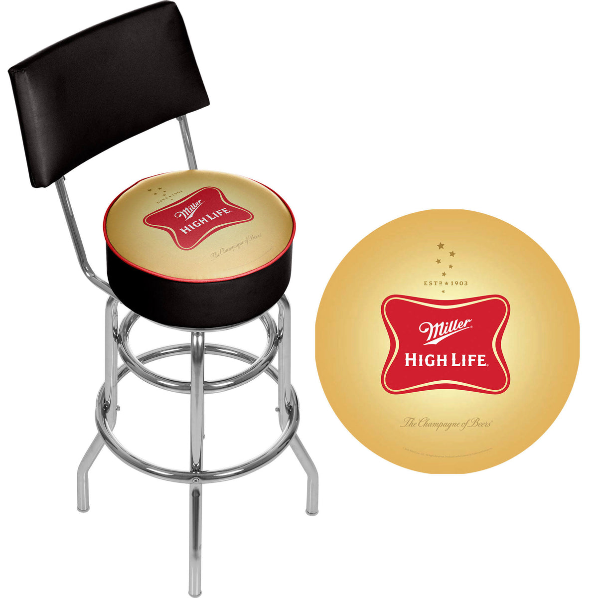 Padded Bar Stool with Back B869469