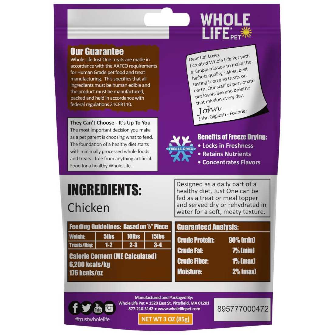 Freeze-Dried Chicken Cat Treats P3635