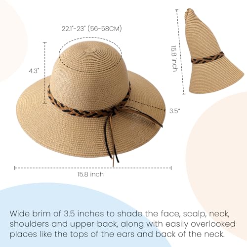 Wide Brim Straw Sun Hat F195445