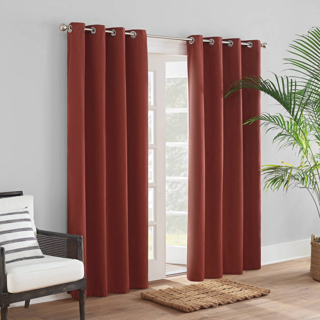 Red Canvas Solid Grommet Panel Y753