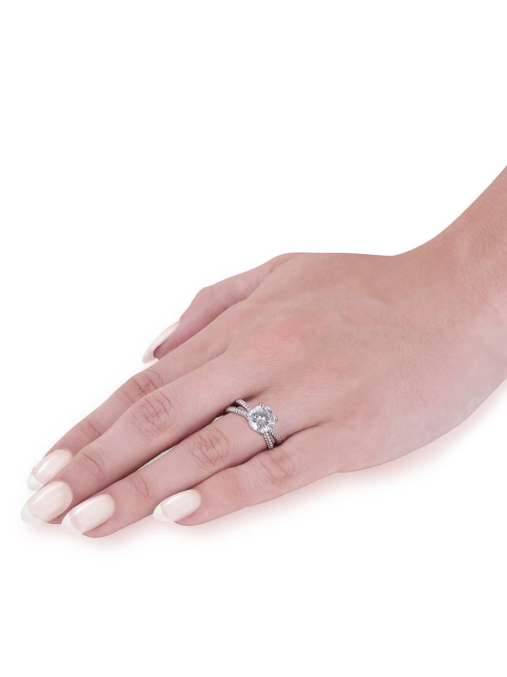 Braided Lily Engagement Ring Setting V743
