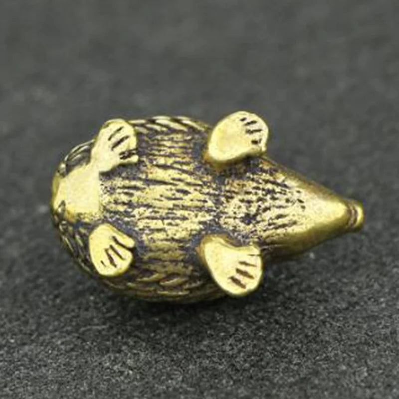 Brass Hedgehog Statue Home Decor Ornaments A11431