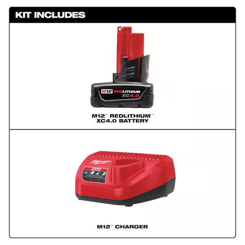 12-Volt Lithium-Ion Battery Pack 4.0 Ah and Charger Kit B9362