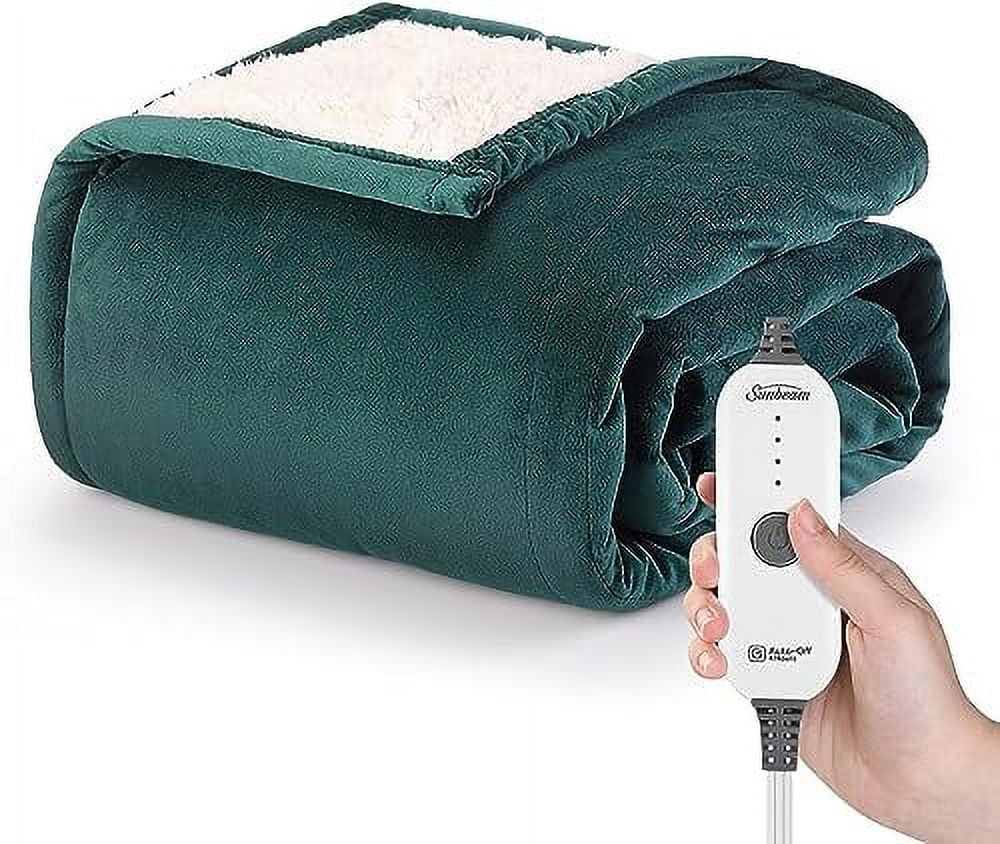 Mink Sherpa Heated Throw Blanket L3104
