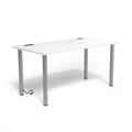 60" Powered Writing Desk White C7396