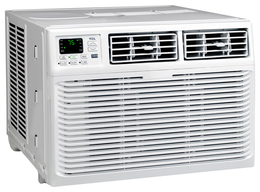 8000 BTU Smart Window Air Conditioner with Remote, White A389350