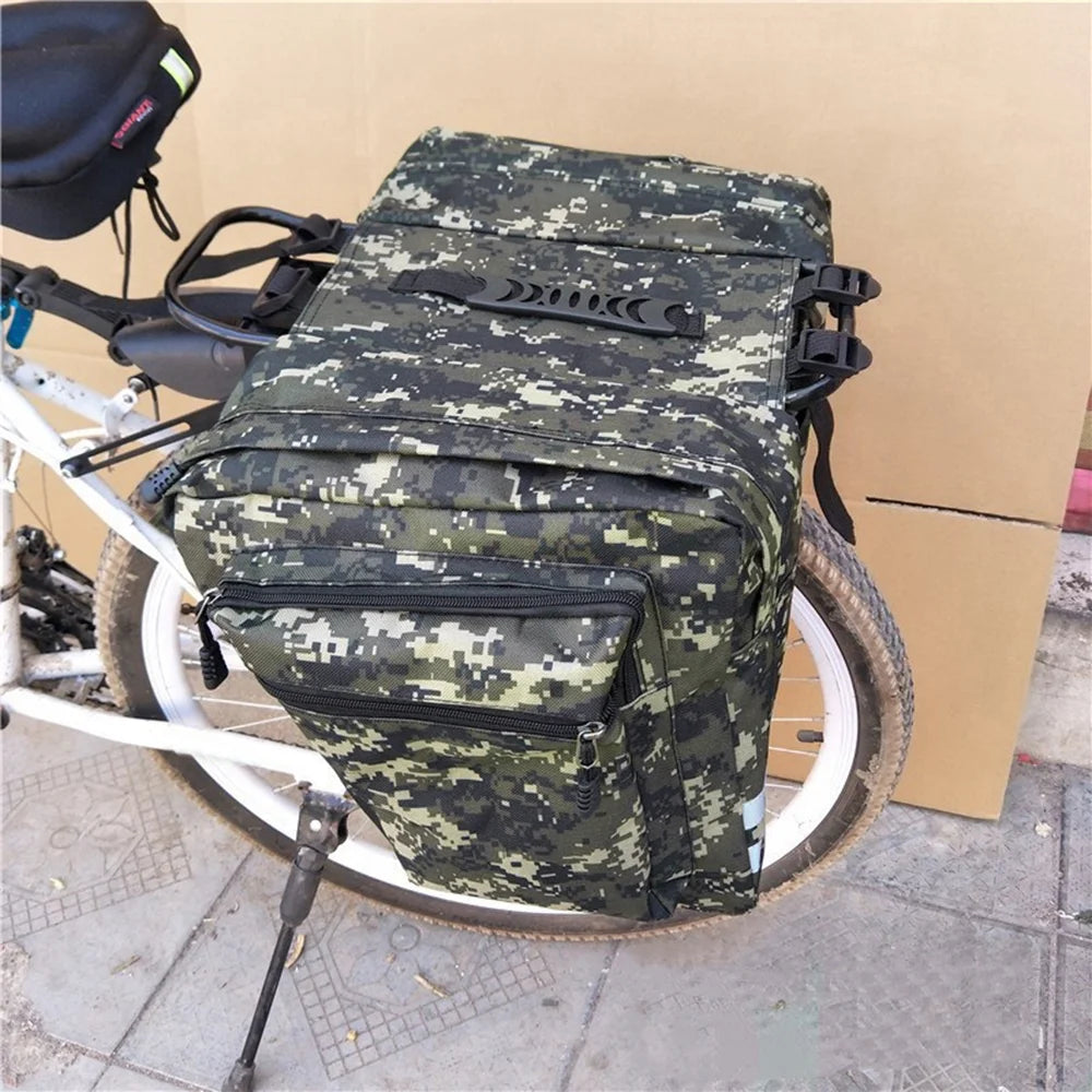 Rear Seat Bag Cycling Bike Rack Double Pannier Bag W745906