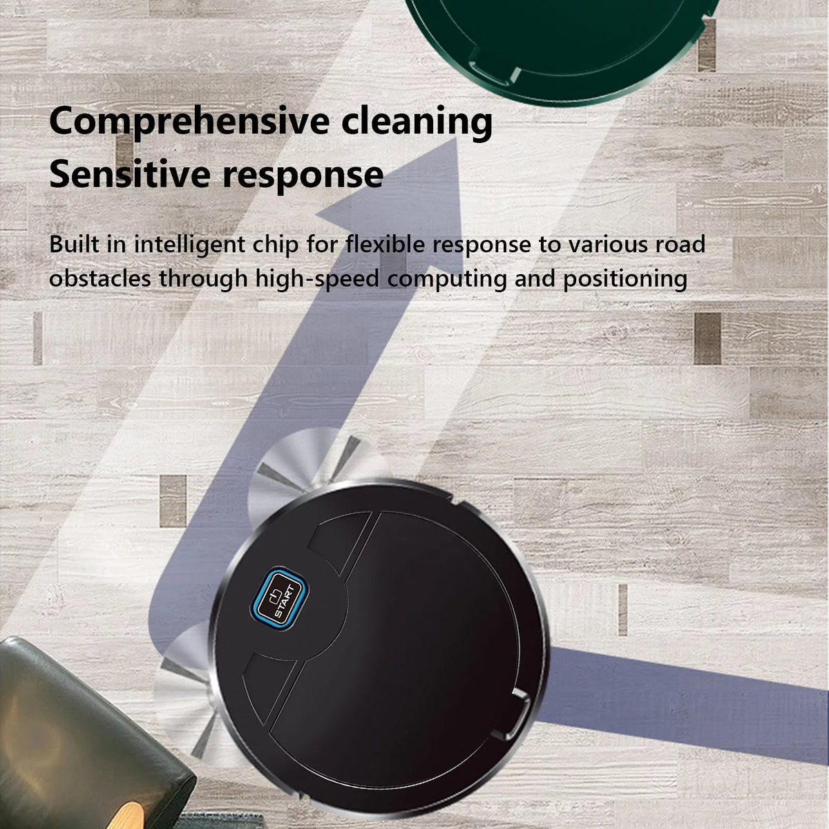 Black 3 In 1 Robotic Vacuum Cleaner P82289