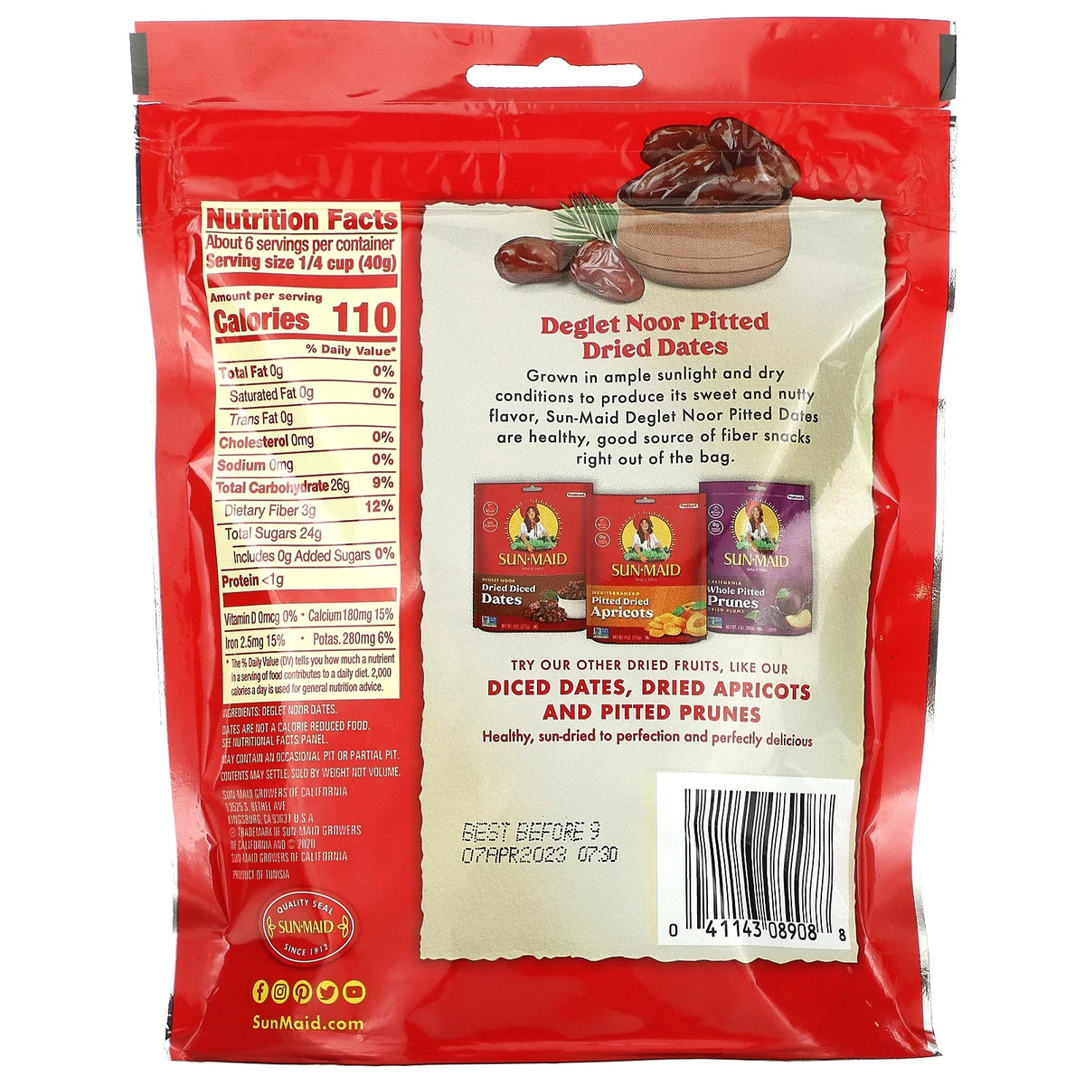 Pitted Dried Dates 8 oz Pack of 3 T819