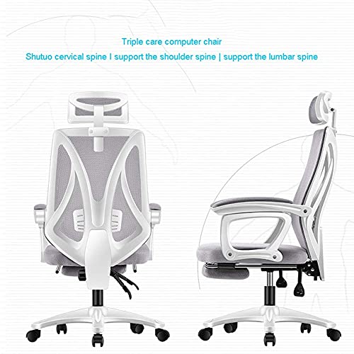 White Frame Green Net Gaming Racing Chair with High Back I9621