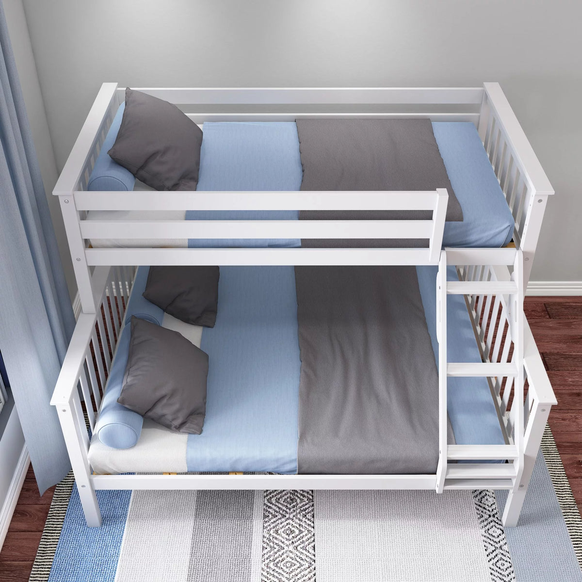 Solid Wood Twin XL over Queen Bunk Bed Y25303