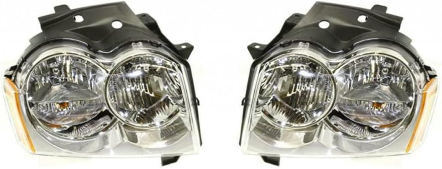 Headlight Assembly Pair for Jeep Grand Cherokee 2005 2006 2007 J65758