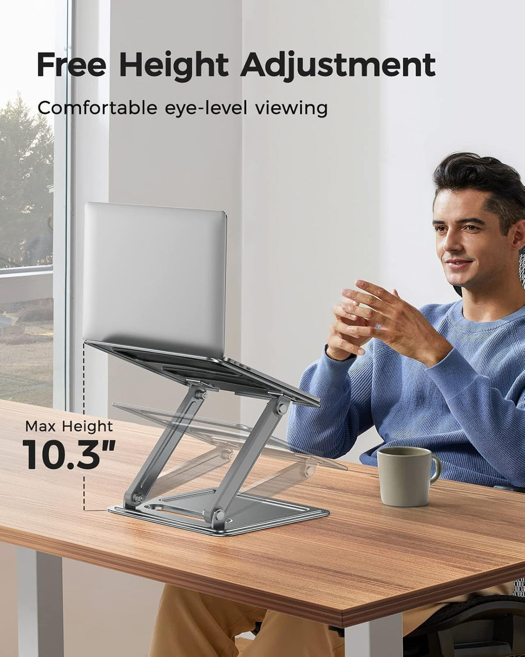 Adjustable Laptop Desk with Cushion V271575