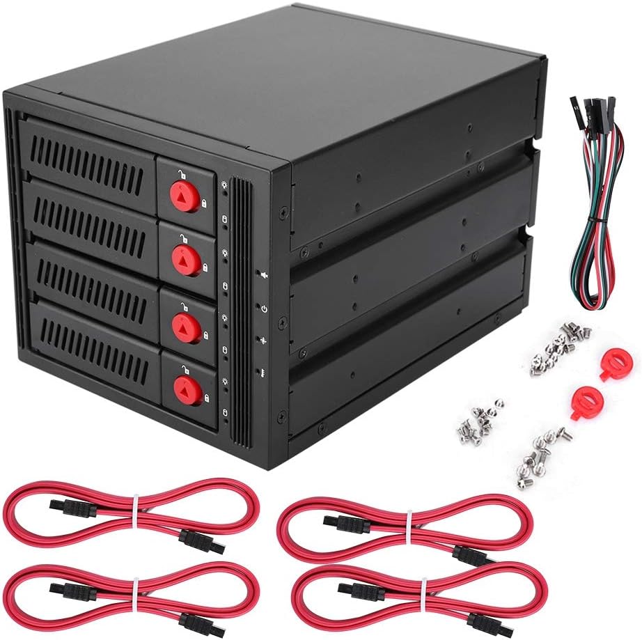 4 Bay Mobile Rack Backplane Cage with 80mm Fan V66130