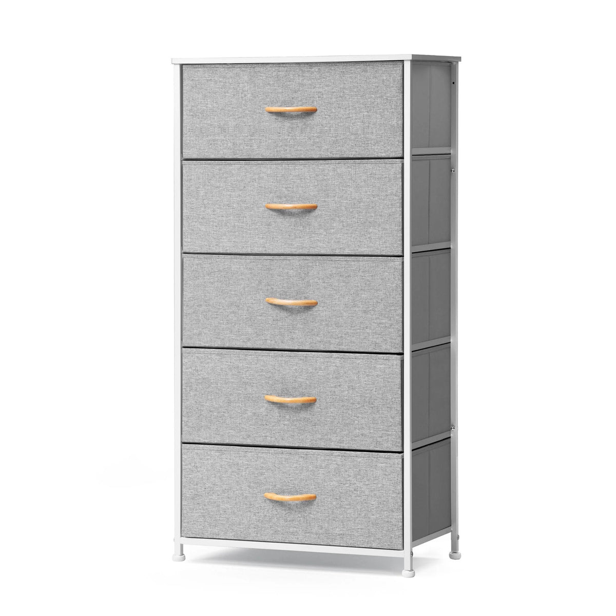 Light Gray 5 Drawers Vertical Dresser G273380