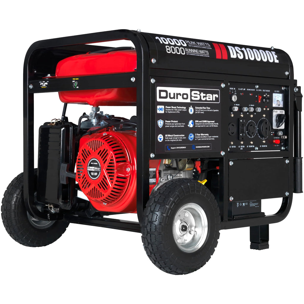 10000-Watt Gas Generator with Electric Start and Wheel Kit C2177