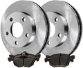 Pair of 2 Front Disc Brake Kit Rotors and Ceramic Pads F629304