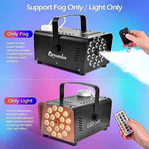 500W Fog Machine with LED Lights and Remote Control E552